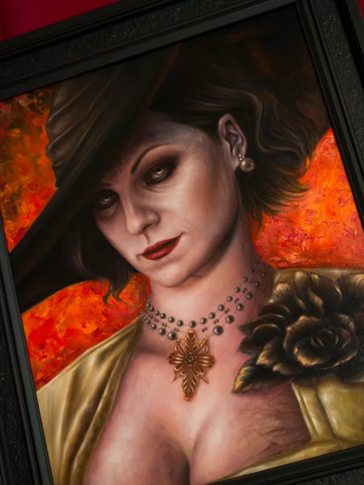 Oil painting Resident Evil Alcina Dimitrescu
