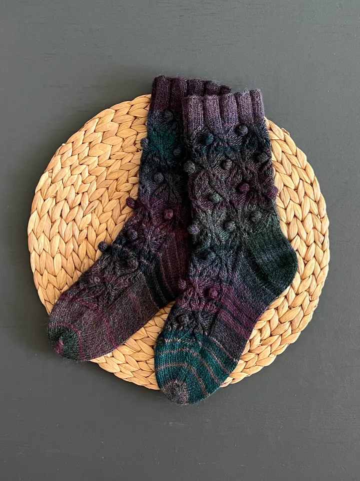 Handmade knitted womens socks/ Warm knitted accessory