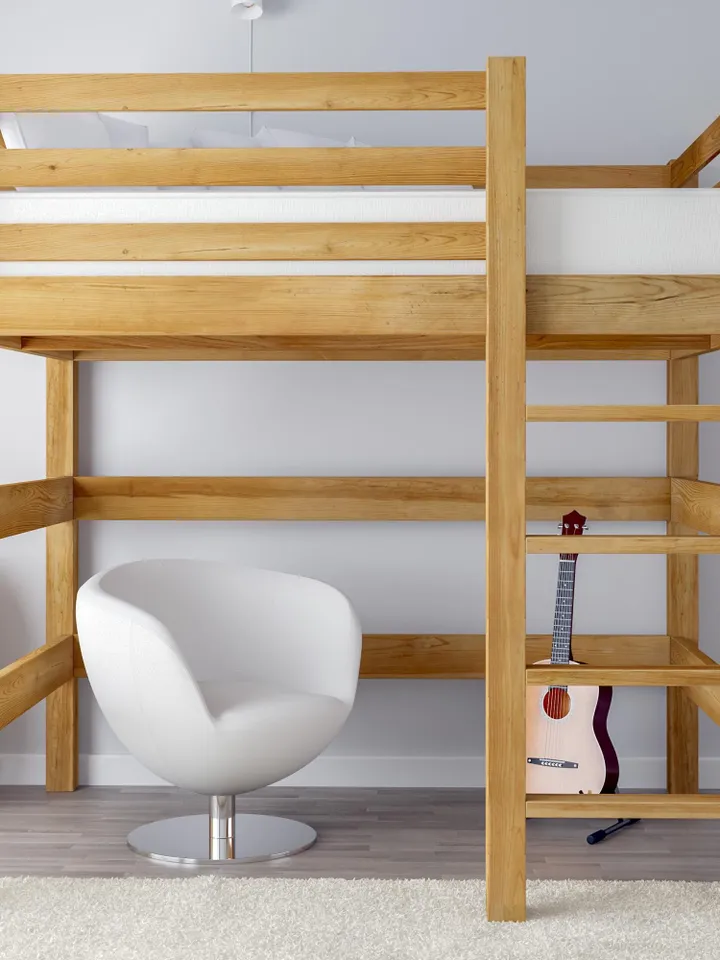 DIY PDF Queen Loft Bed Plans for Adults, Teens, Kids - Queen Loft Bed Frame Tutorial & Easy Build Guide