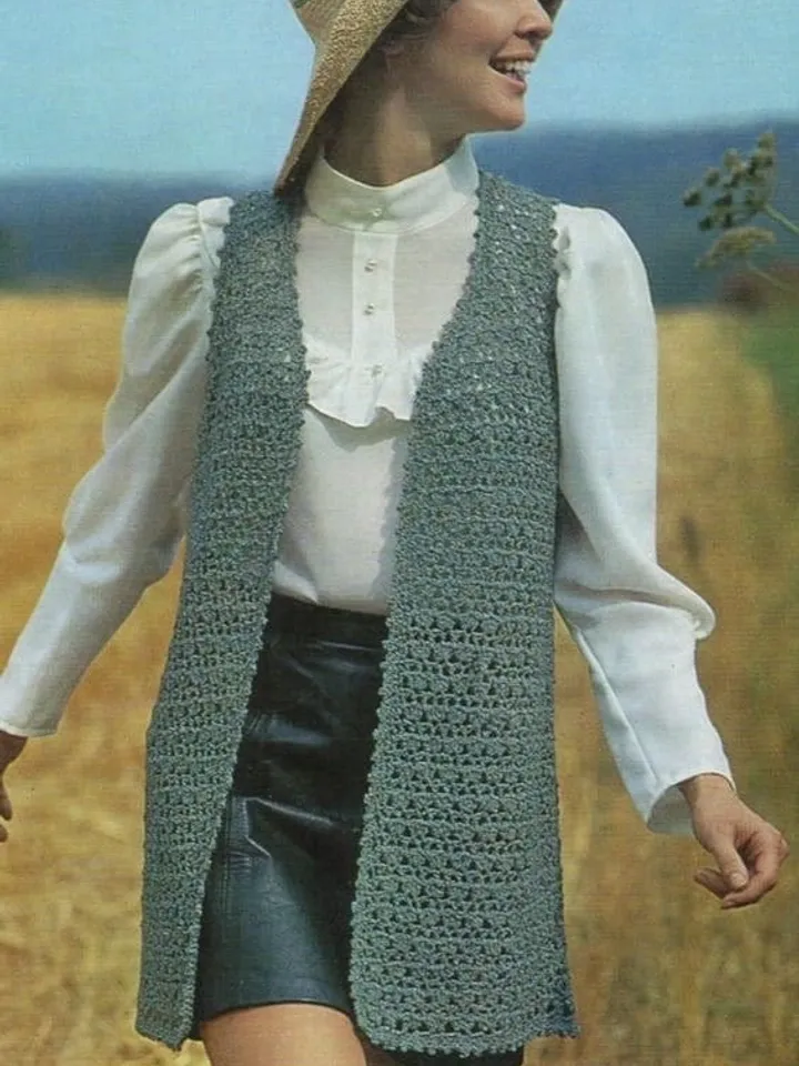 Waistcoat crochet, waistcoat pattern, vest crochet, womens waistcoat PDF