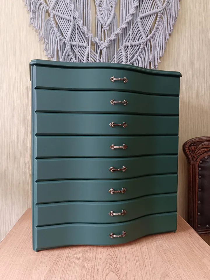 Moss Green Floss storage drawers cabinet for cross-stitching and embroidery