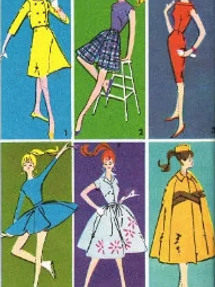 Copy Advance 9939 Vintage Barbie Sewing Pattern Wardrobe Clothes for Dolls 11-1/2" Digital Download PDF