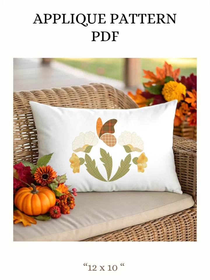 Applique pattern "Autumn flowers"