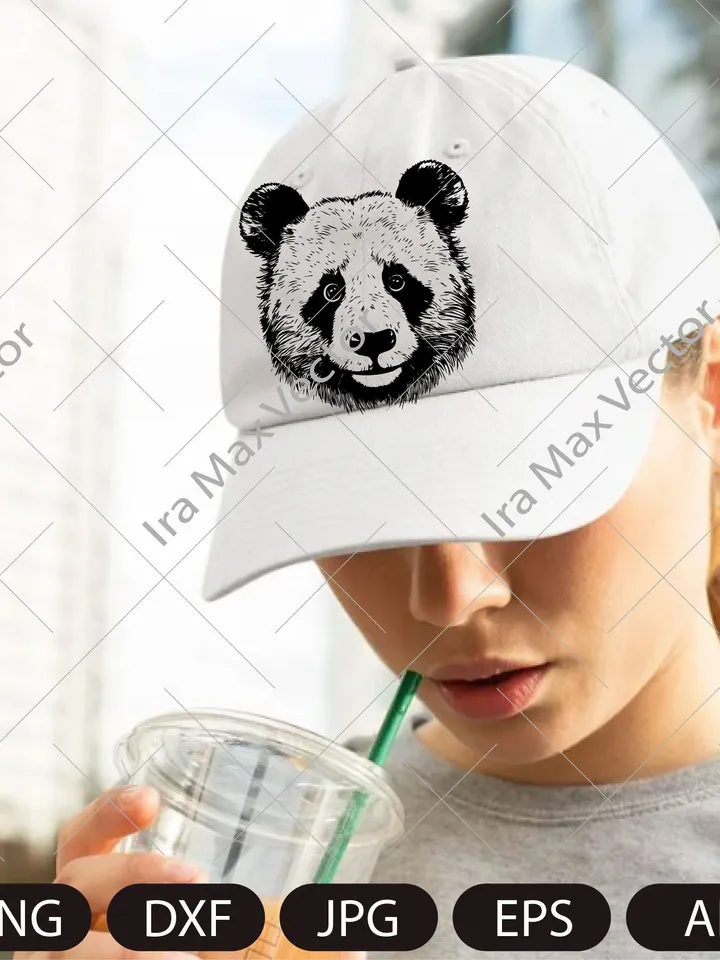 Panda Svg, Panda Clipart, Panda Png, Panda Head, Panda face svg, Panda Silhouette, Animals Silhouette