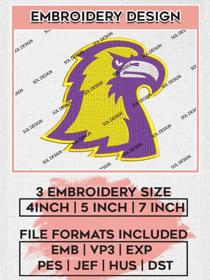 Tennessee Tech Golden Eagles Mascot Embroidery Designs, NCAA Logo Embroidery Files, NCAA Tennessee Tech Golden Eagles Logo, NCAA Embroidery Designs, Machine Embroidery Designs, Digital Download