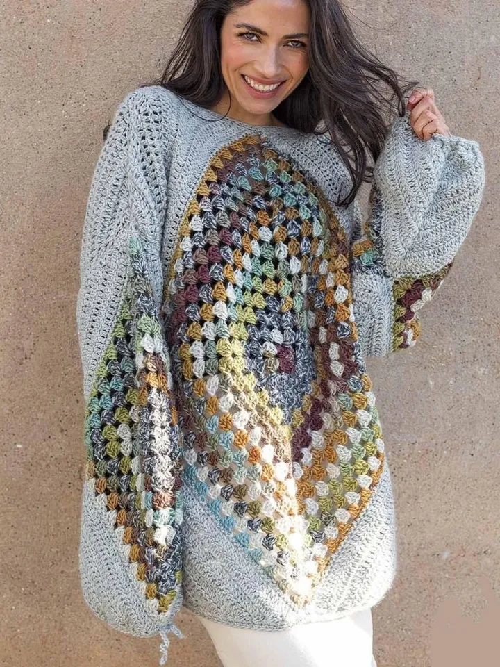 Crochet Pattern sweater, easy sweater crochet, ladies sweater, oversized sweater pdf