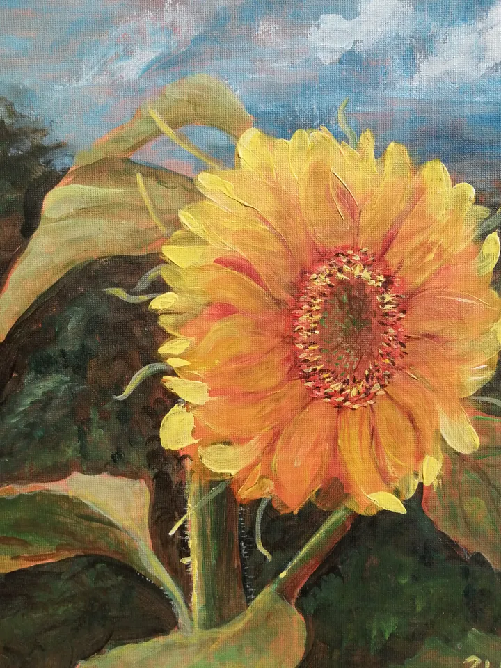 Sunflower (wall decor flower painting)