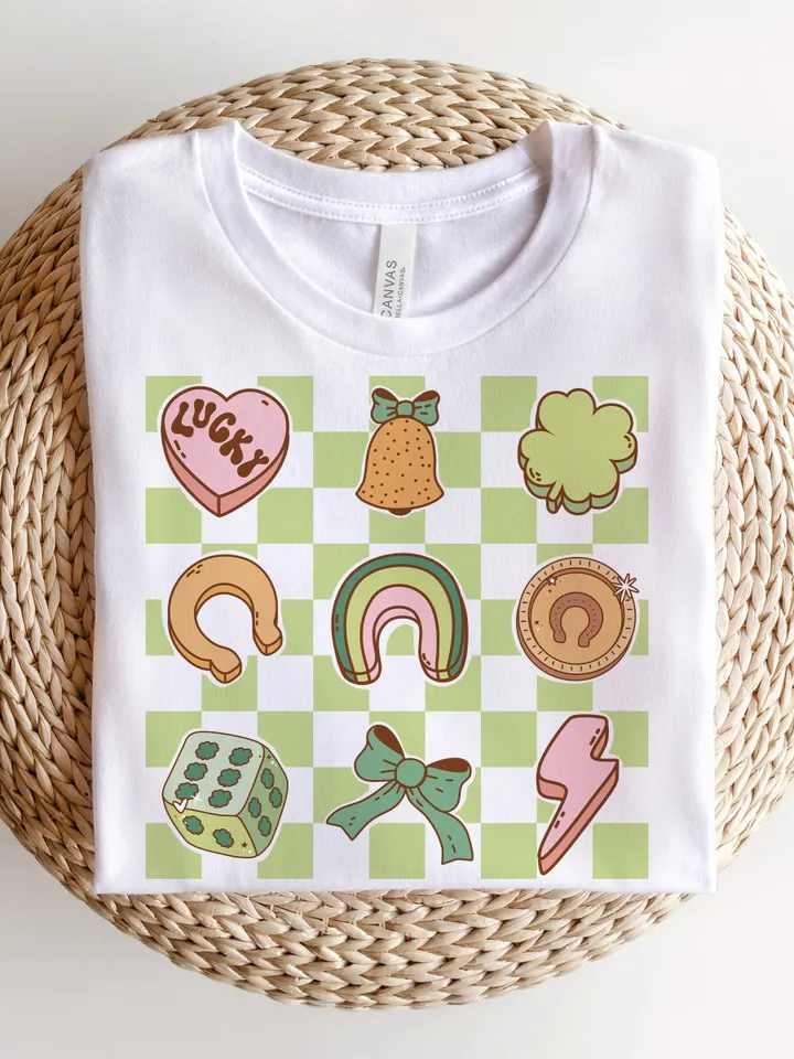 Checkered Lucky Charms Svg | Png | Cute St.Patrick's Svg | St. Patty's Svg | Png | Lucky Charm Svg | Lucky Charm Png | Marshmallow Shapes