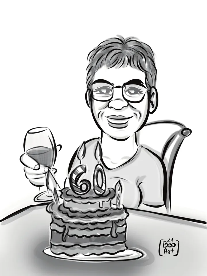 Caricature/black and white/Valentines Caricature Portrait/Digital Drawing/Drawing From Photo/Custom Gift/wedding Colour Drawing/quirky/Unique gift