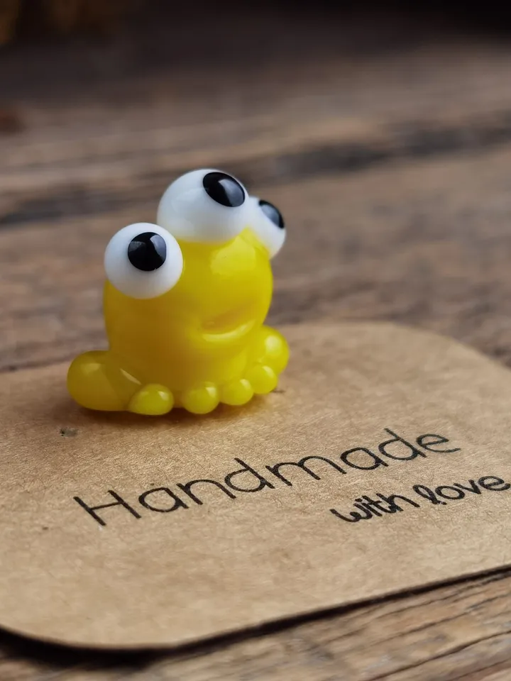 Tiny monster miniature, glass monster figurine, monster sculpture for terrarium decoration or fairy garden decor
