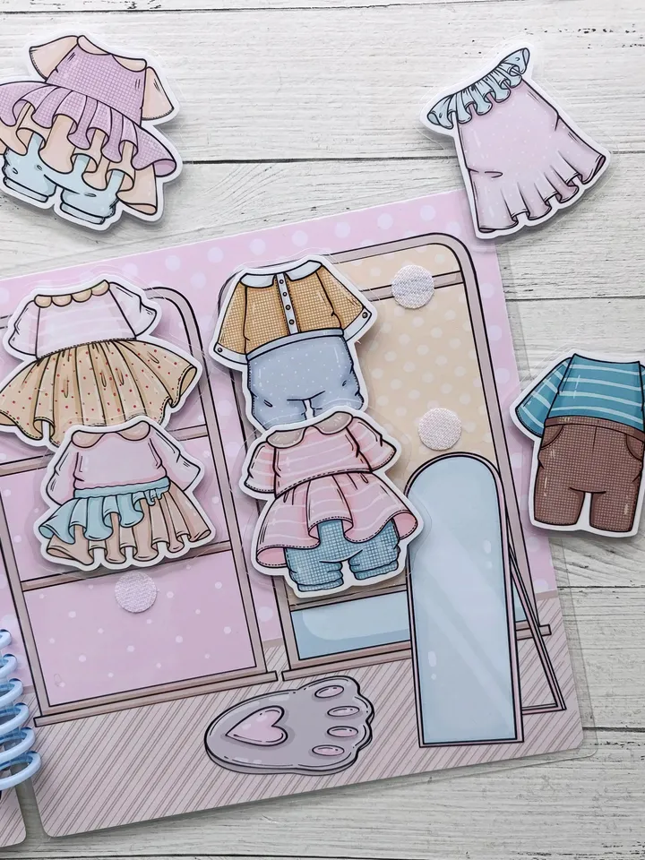 Printable Paper Teddy doll house, printable Teddy clothes set, Printable Paper dollhouse, Holiday Blythe paper doll Busy book printable kids