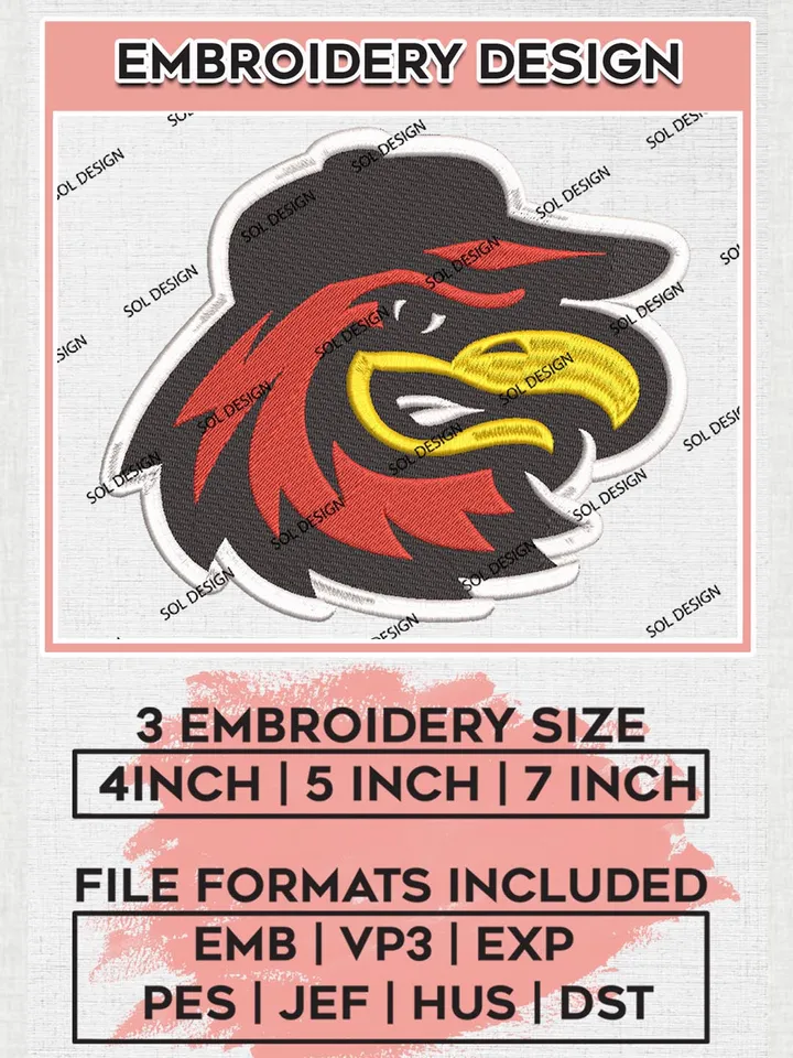 MiLB Rochester Red Wings Embroidery Design Files, MiLB Rochester Red Wings Logo, Minor League Baseball Logo Embroidery Designs, MiLB embroidery designs, Machine embroidery designs, Digital Download
