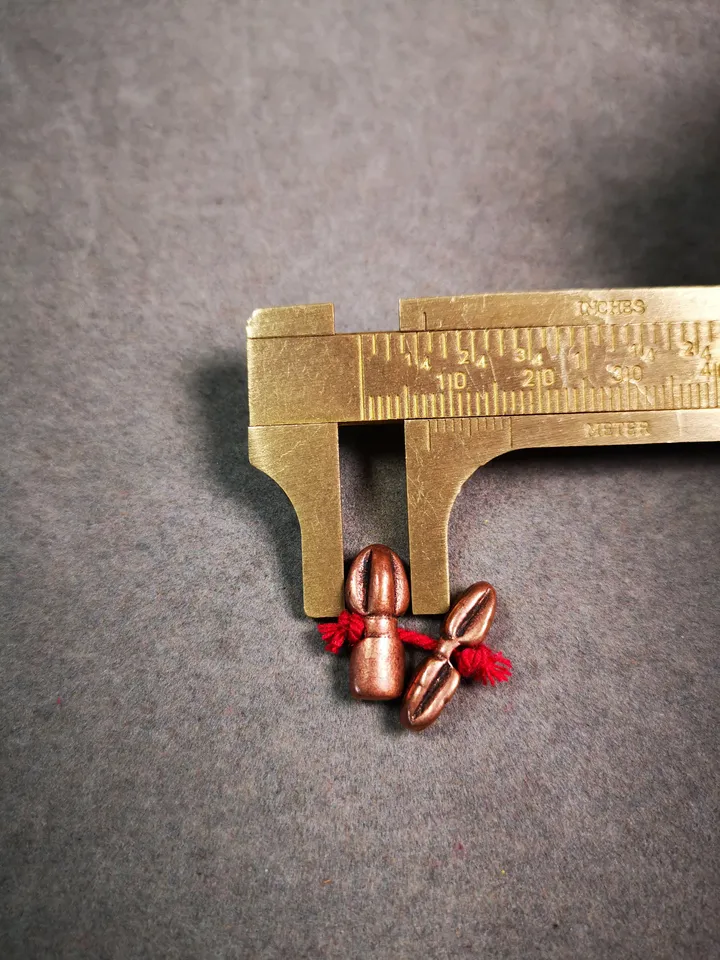 Gandhanra Handmade Tibetan Amulet Pendant,Mini Vajra and Dorje Bell, Mala Marker Bead Accessories, Made of Red Copper