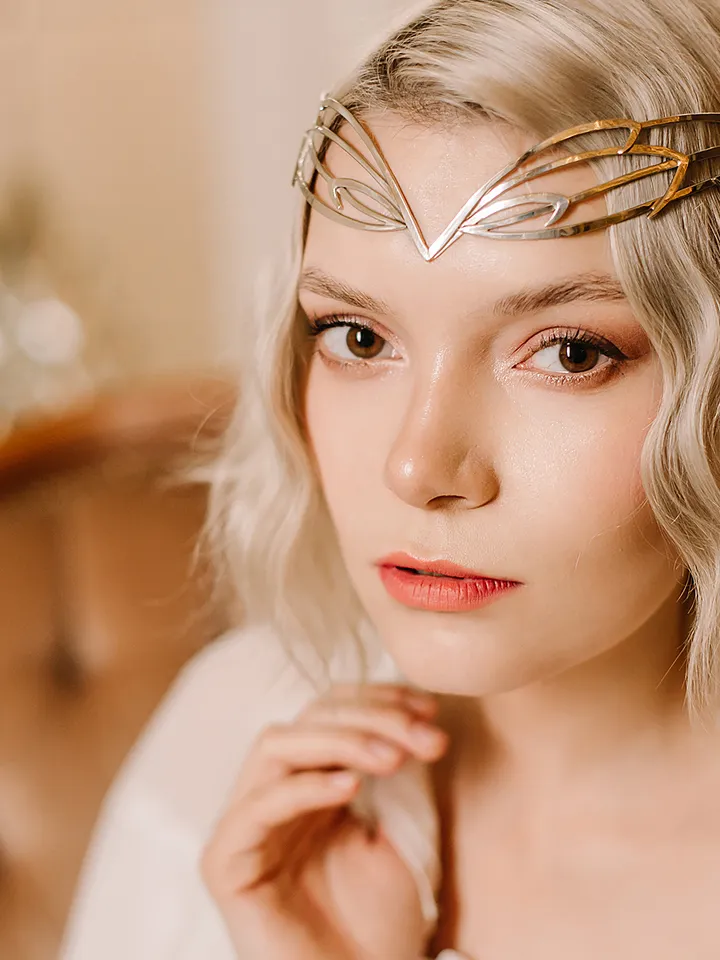 Jewelry for modern elves and fairies Elven style diadem bridal tiara art nouveau circlet Fantasy Fairy Wedding Veronika