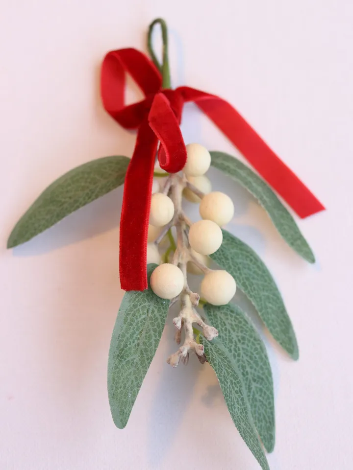 Mistletoe garland Christmas bunting Holiday Rustic Farmhouse Hanging Mistletoe decor