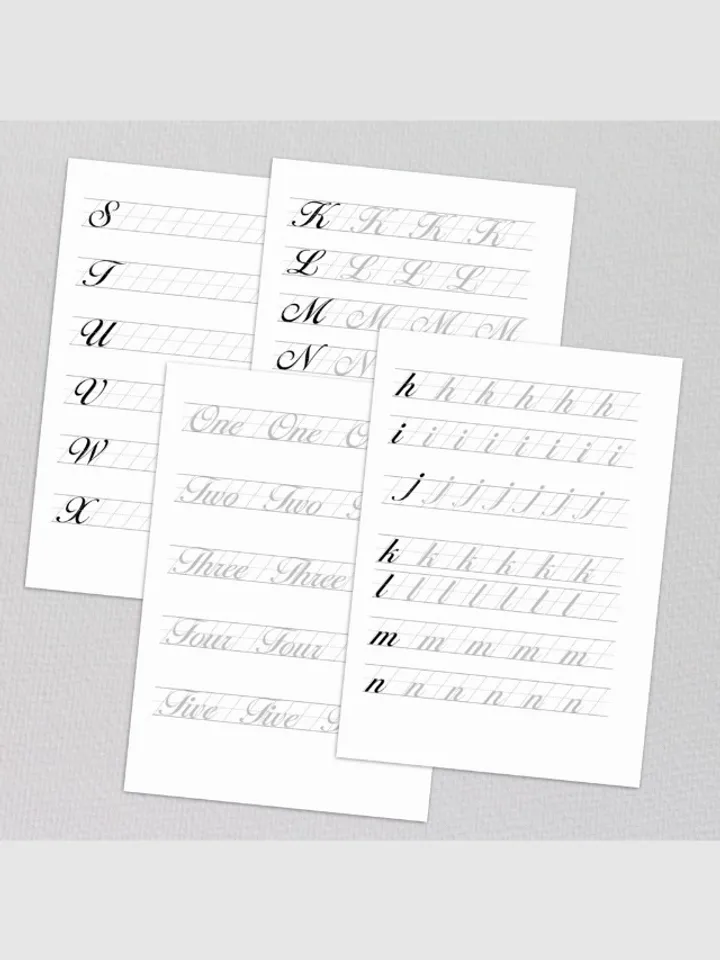 Calligraphy Worksheets, Calligraphy Practice Sheets,Modern Calligraphy
