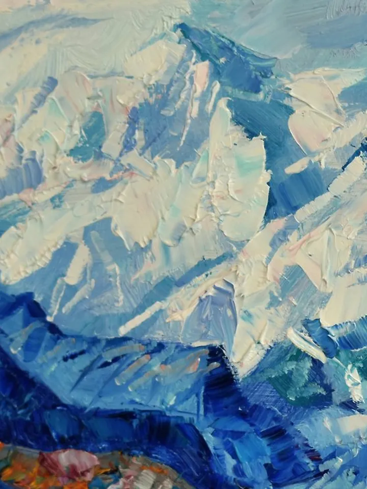 Mountains Painting Landscape Original Art Small Artwork Nature Plein Air Nature