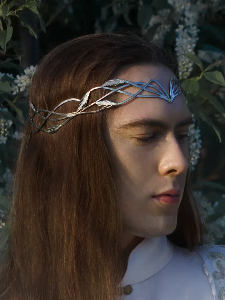 Bridal headpiece tiara elvish wedding Elf Leaf Crown Elven Queen's diadem Artanis - man's