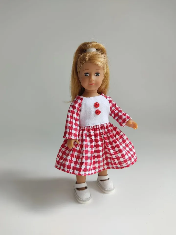 PDF sewing pattern for mini American Girl dolls.