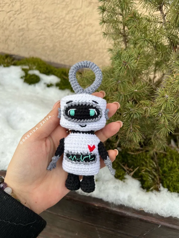 Pdf Crochet Amigurumi Robot Pattern, Keychain Amigurumi Pattern, CROCHET PATTERN ONLY, crochet pattern, amigurumi tutorial, robot doll