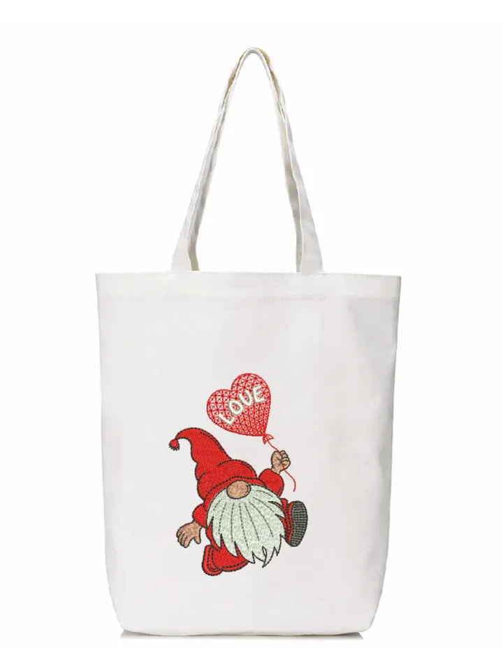 Valentine's Gnome machine embroidery design