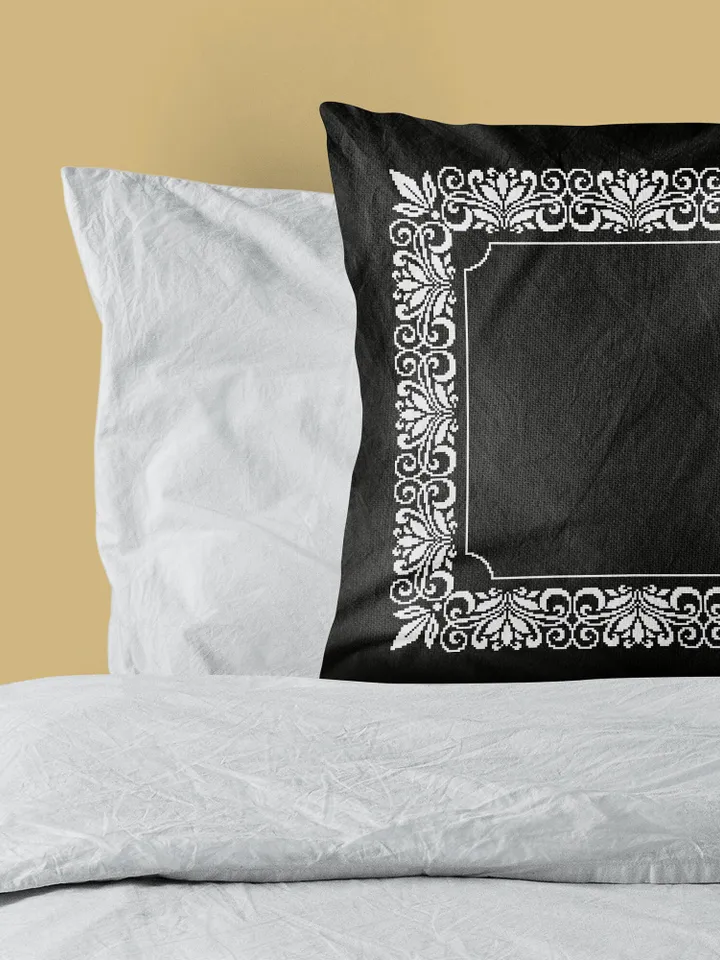 Square frame cross stitch pattern PDF download Flower border cross stitch chart, Simple cross stitch pillow, Monochrome mandala frame #Y12