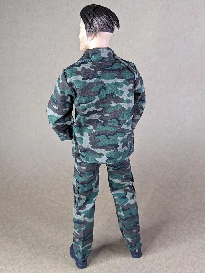 Military style jacket, pants for 12-inch fashion male dolls