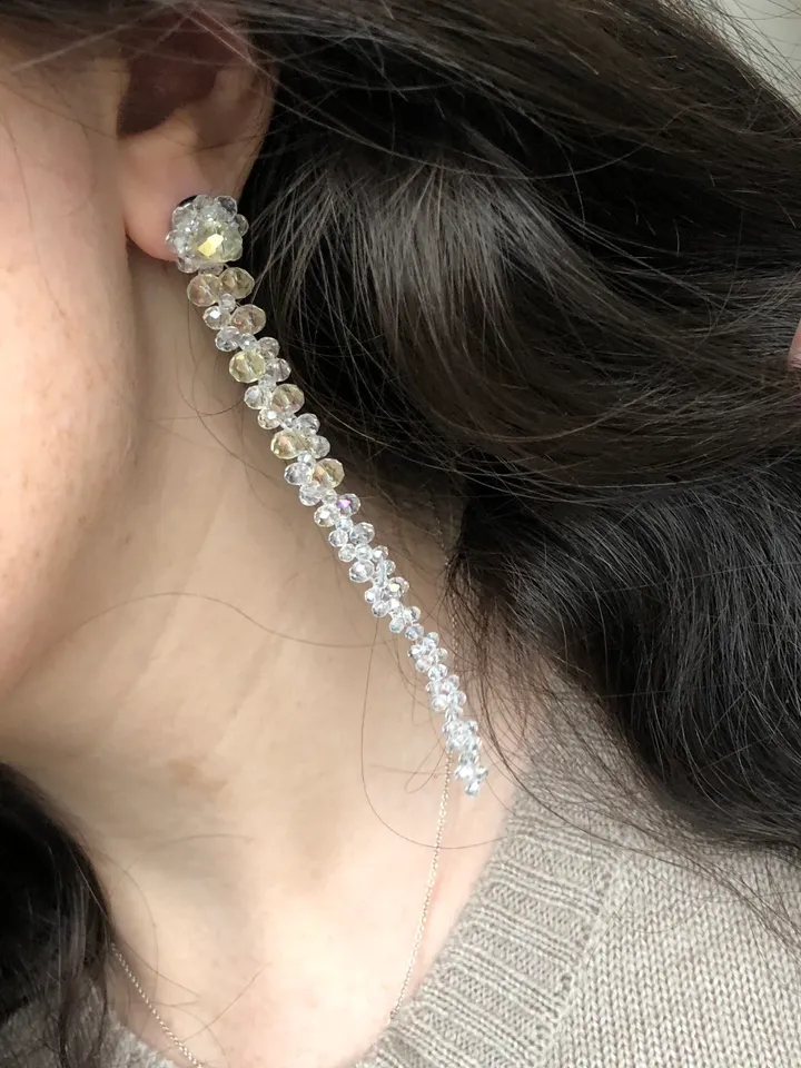 Drip Floral Beaded Earrings