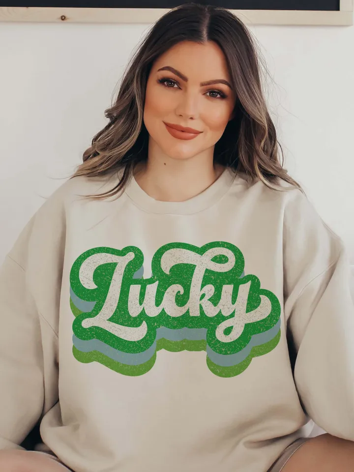St. Patrick's Day Png, Lucky Png, Retro St. Patty's Day Png, Green Leopard, Retro Png, Lightning Bolt, Sublimation Design, Digital Download