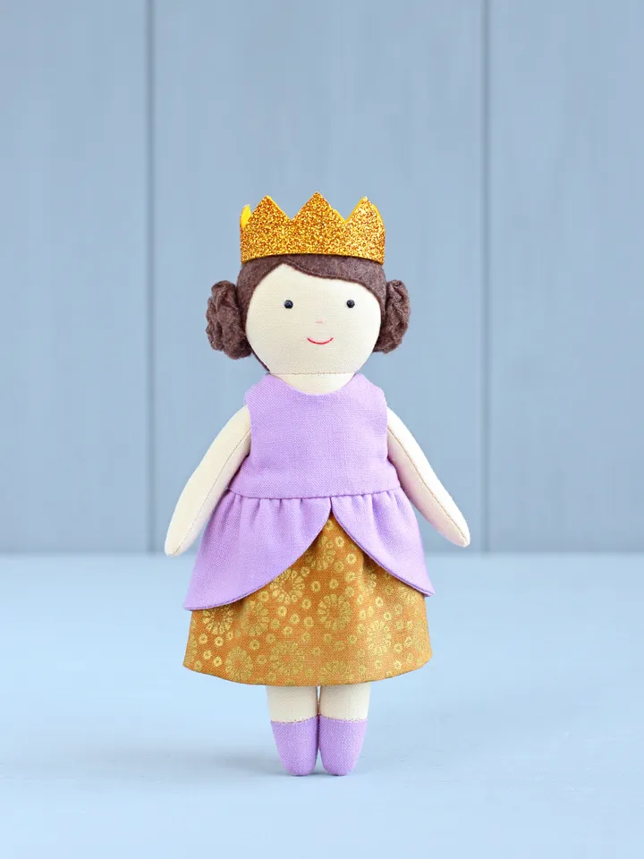 2 PDF Four 16 cm (6″) Mini Rag Dolls with Outfits Sewing Patterns Bundle