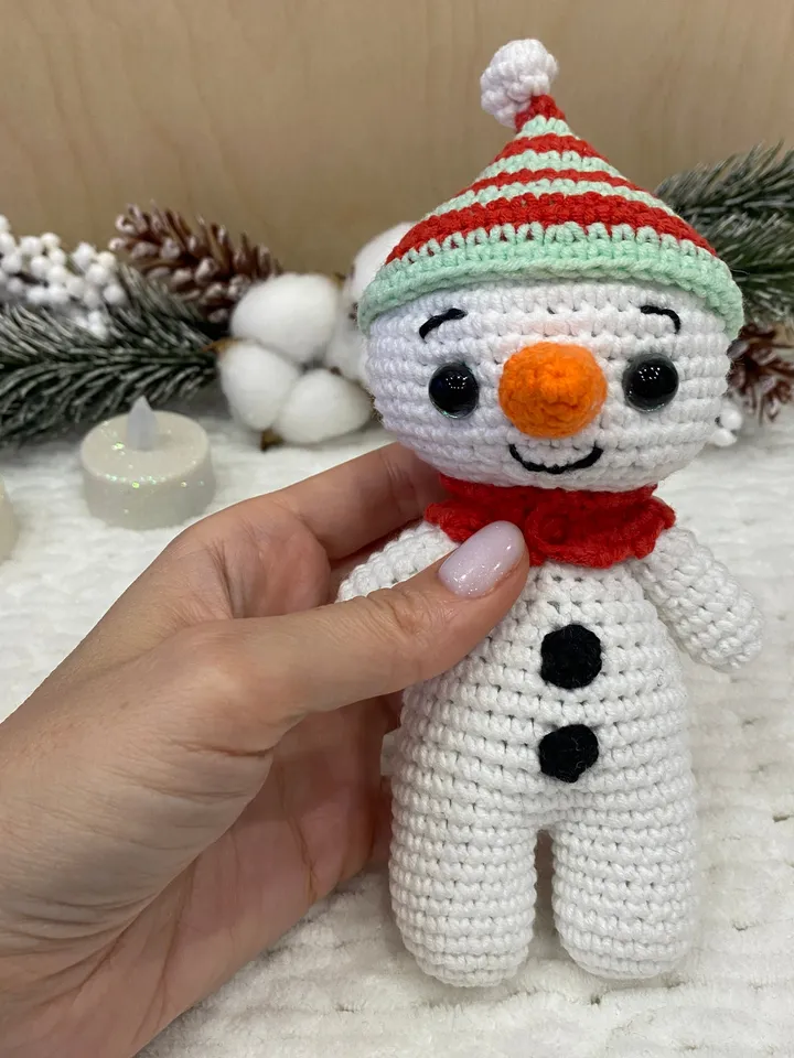 Crochet pattern SNOWMAN Christmas - Amigurumi patterns toy - Pdf English tutorial - New year ornaments