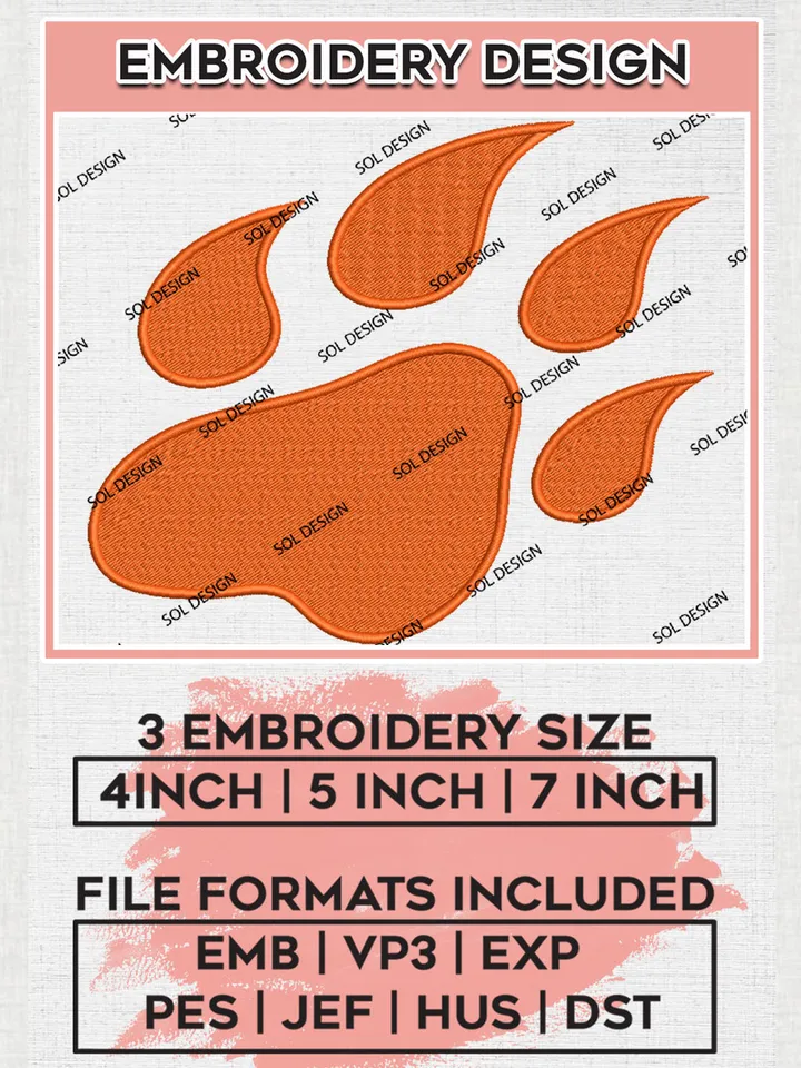 NCAA Sam Houston Bearkats Team Footprint Logo Embroidery Design Files, NCAA Sam Houston Bearkats Machine Embroidery, NCAA Teams, Game Day, 3 sizes, NCAA Machine embroidery designs, Digital Download