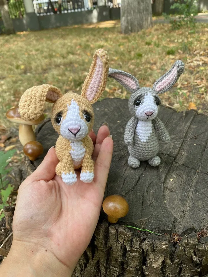 PDF Rabbit Crochet pattern, Crochet SET Animal Pattern, Crochet bunny, Amigurumi baby toy, Crochet Cute bunny Amigurumi, realistic amigurumi