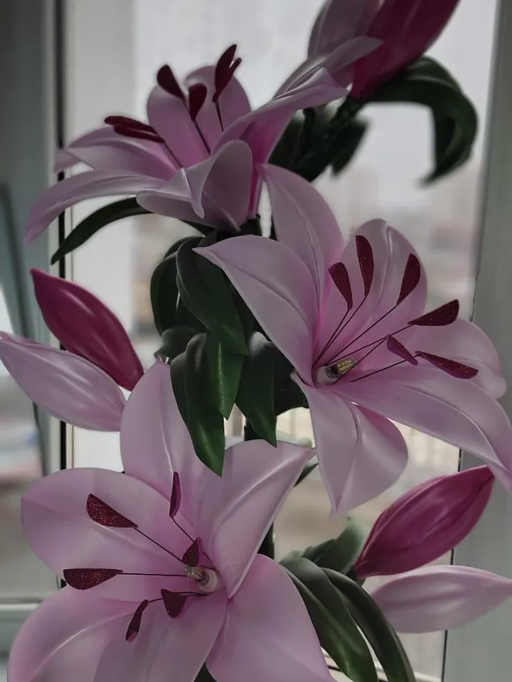 table lamp, lamp, glowing flower, lily, floor lamp, led lamp