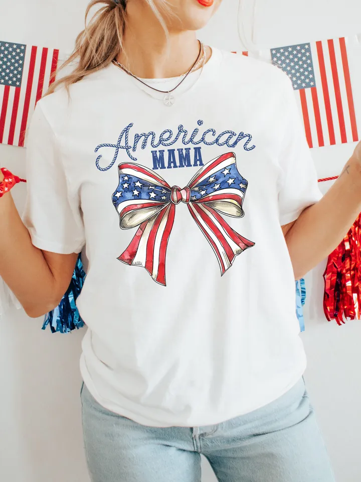 American Mama Coquette PNG, 4th Of July Png, Fourth of July Bows png, Coquette Mama png, American Mama png, Mama sublimation, png for mama