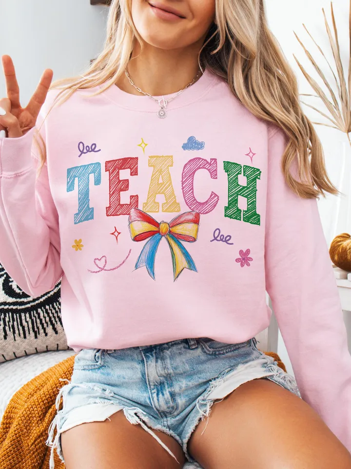 Coquette Teach Png, Teacher Coquette Png, Bows Teach PNG, Teacher Gift PNG, Coquette Teach Shirt Design, Teacher Appreciation, Varsity Png