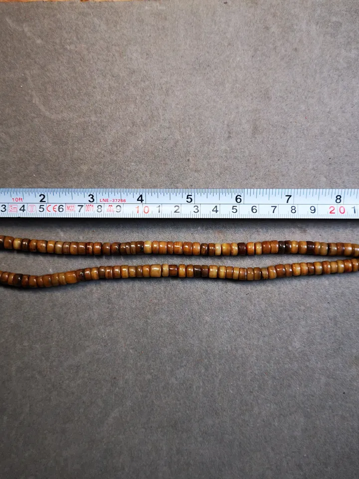 Gandhanra Original 6mm Tibetan Yak Bone Mala Beads Necklace, Hand-carved Tibetan Prayer Beads