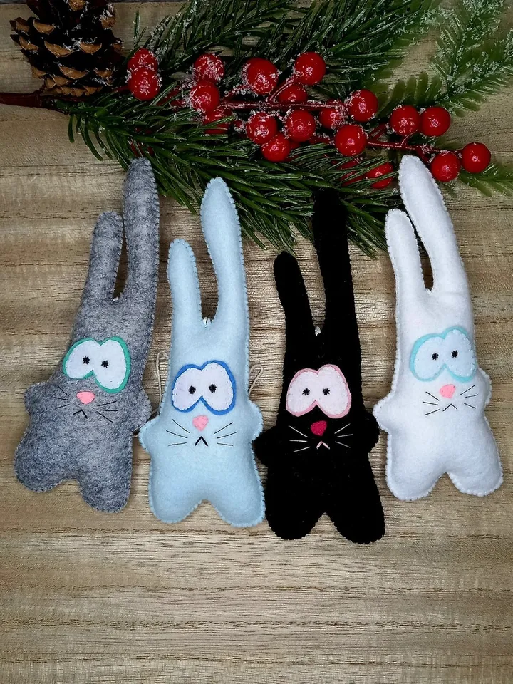 Christmas Bunny Bunny Wild Felt Bunny Easter Decoration Fancy Bunny Children's Christmas Gift Baby Soft Easter Bunny