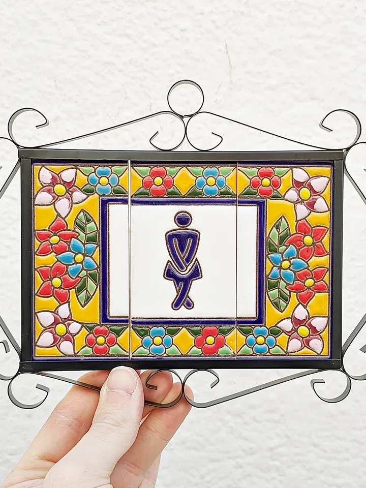 Ceramic letters and numbers 11cm (4.3") for the wall - Hand-glazed in Spain - "SEVILLA" models - Ceramic letters number -