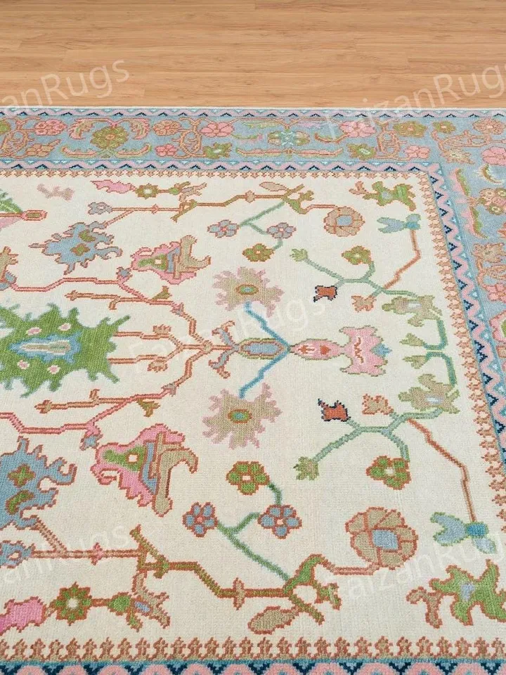 8x10 Antique Modern Oushak Rug Handmade 100% Wool Rug Pastel Area Rug Pastel Oushak Rugs for Living Bedroom Dining Office 8x10 9x12 10x14