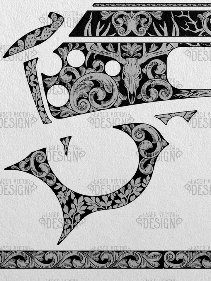 VECTOR DESIGN Marlin 1894 Scrolls and deers