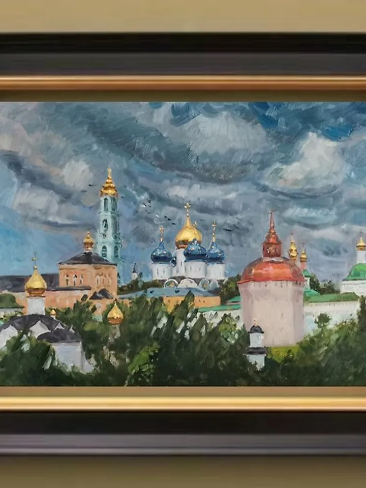 Church Painting Original Painting Canvas Painting Landscape Painting