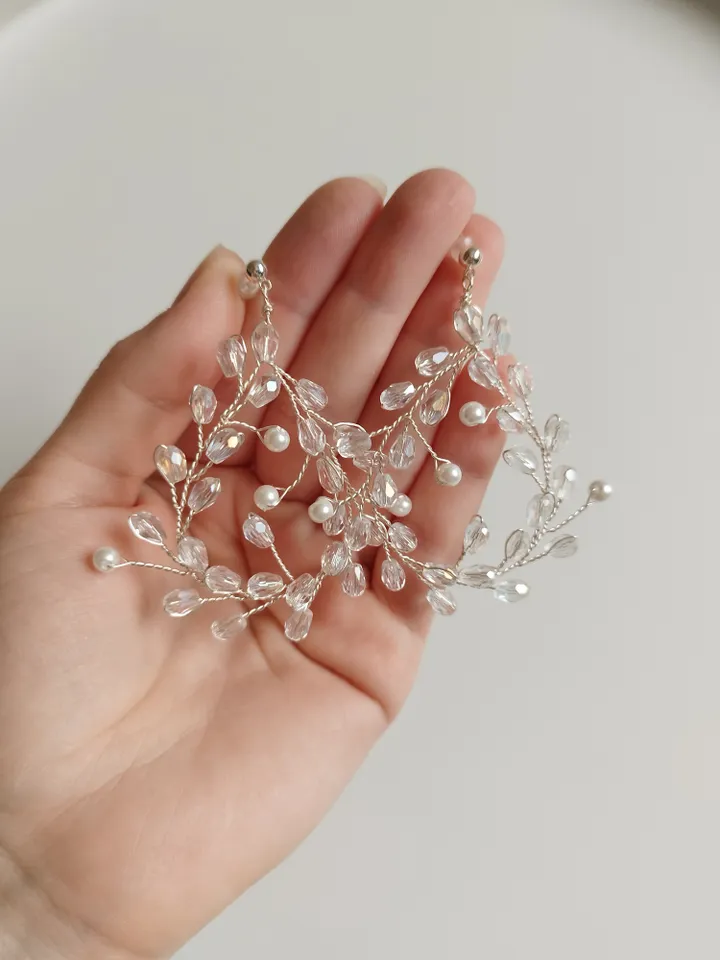 Wedding earrings, handmade wedding earrings, bridal earrings