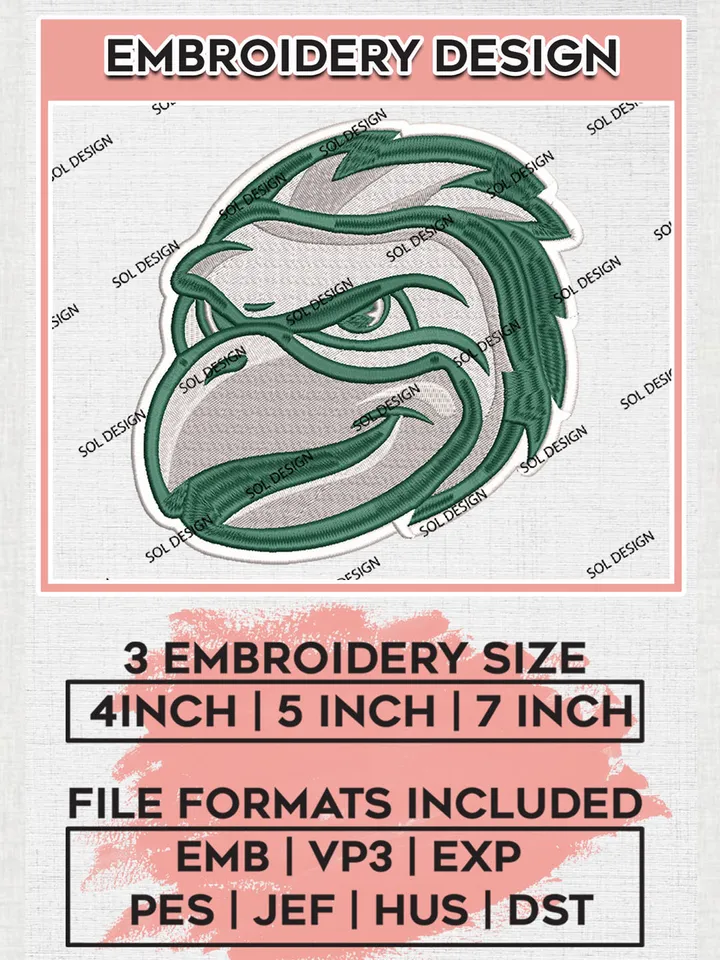 NCAA Green Bay Phoenix Mascot Logo Embroidery Designs, NCAA Logo Machine Embroidery Files, NCAA Green Bay Phoenix Logo, NCAA Embroidery Designs, Machine Embroidery Designs, Digital Download