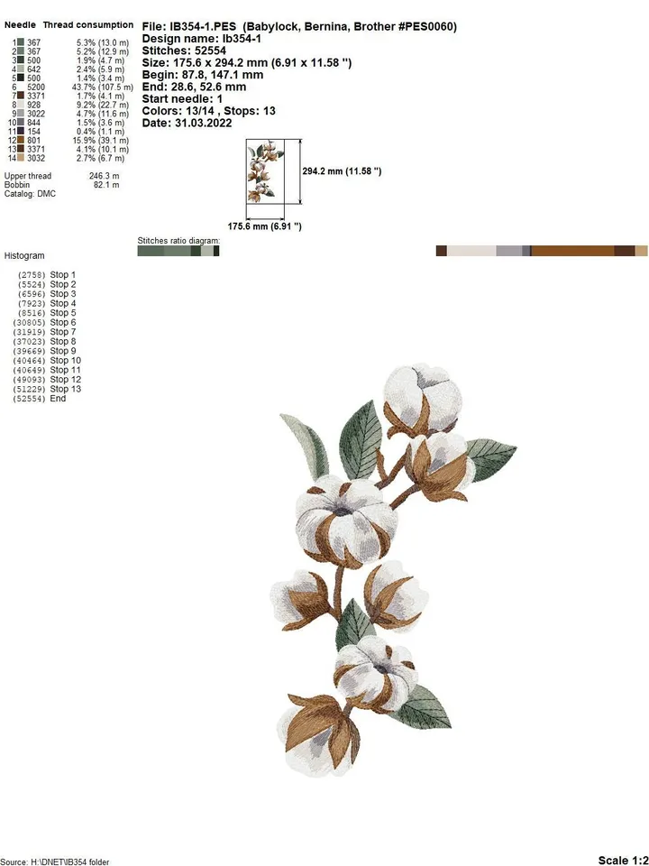 Cotton artistic set machine embroidery design digital embroidery pattern home and clothing décor embroidery motif Floral design flower