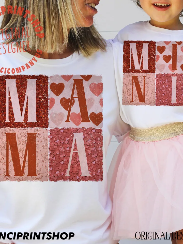 Mama Mini Valentines png, Valentines Sublimation Design, Retro Valentine png, Mama Mini png, Valentines png, Valentines shirt designs, png