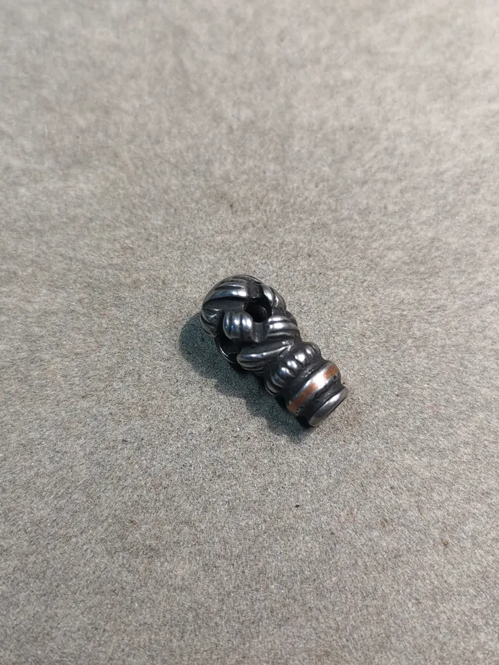 Gandhanra Tibetan Guru Bead, Lucky Knot Mini Size T-drilled 3-Hole Prayer Bead,Mala Bead,Connector Bead for Buddhist Bead Accessories