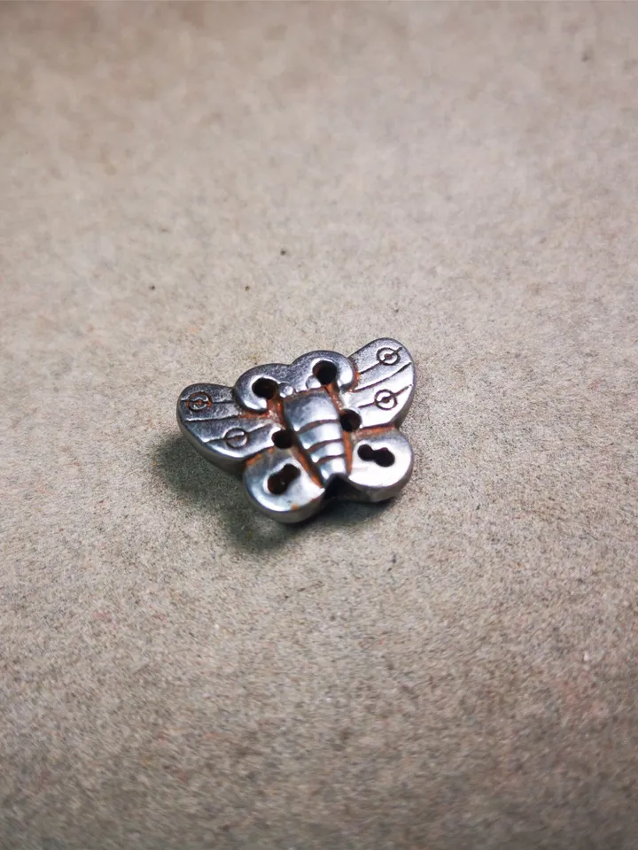 Gandhanra Handmade Tibetan Amulet,Butterfly Pendant for Mala,Bag Hanging,Prayer Bead Necklace Accessories,0.9" × 0.6"