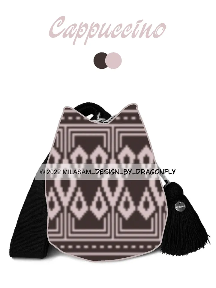 3 CROCHET PATTERNS / Tapestry crochet bag / wayuu mochila bag / SET CAPPUCCINO