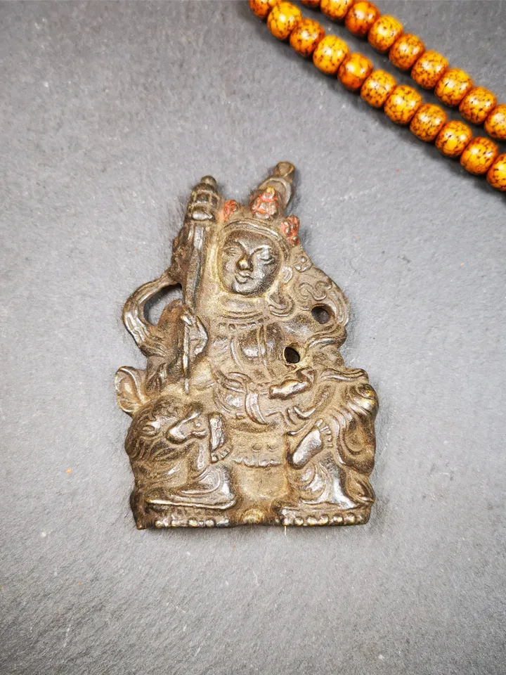 Gandhanra AcientTibetan Buddhist Statue,Terma,Vaisravana,Buddha of Wealth,60 Years Old